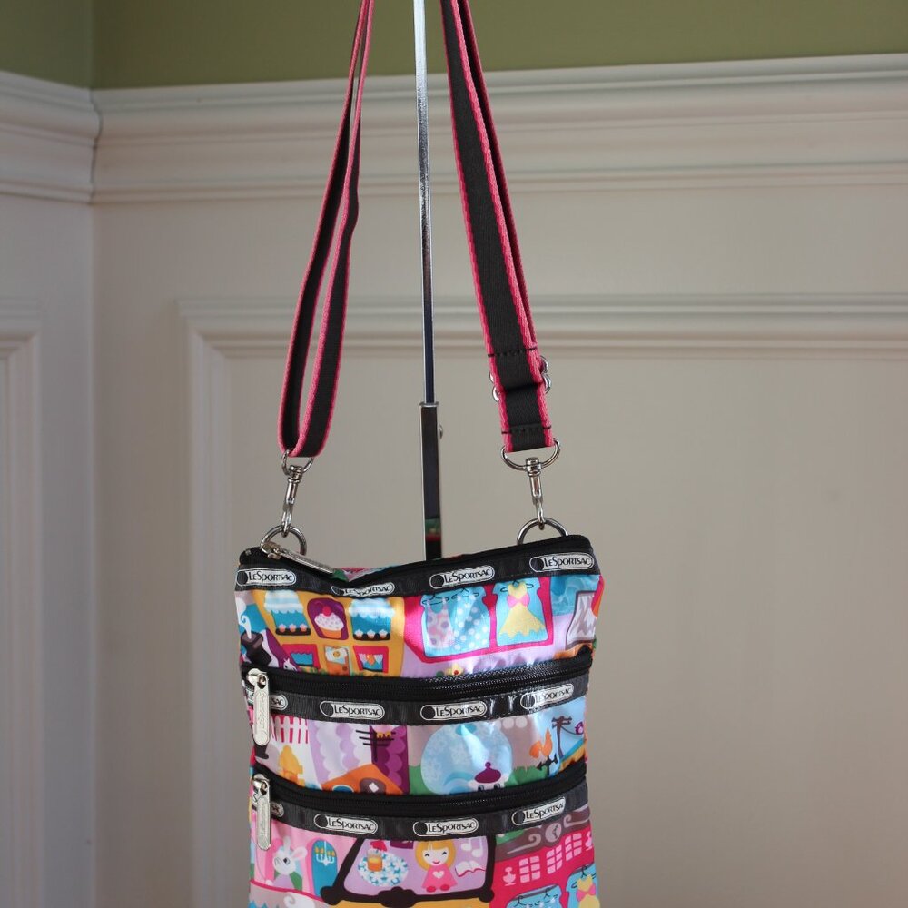 Lesportsac 3 zipper crossbody bag - Picture 2 of 11